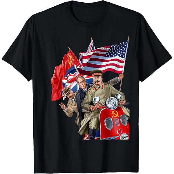 Amazon.com: Stalin, Roosevelt, Churchill Ride Union Jack Scooter T